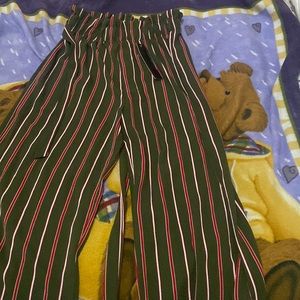 RED AND GREEN dress pants , size SMALL , long length